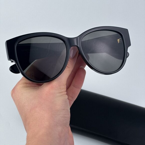 Saint Laurent Women Black Grey Square BRAND NEW Sunglasses SLM3 002 main image 11